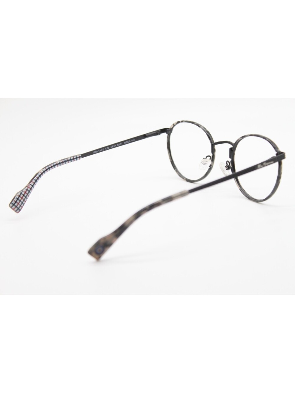 NEW BEN SHERMAN MONTAGU C03 BLACK GREY AUTHENTIC EYEGLASSES 49-20 - Picture 3 of 4